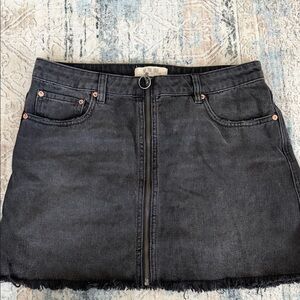 Free People We The Free Denim Black Skirt Size 31